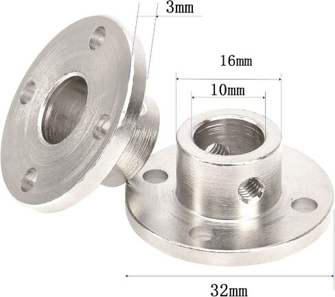 5Pack Vgoohobby Flange Shaft Coupling Connector,Rigid Guide Shaft Support Coupler Shaft Axis Joint for DIY RC Model Motors (3mm) in Saudi Arabia