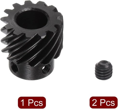 uxcell 10mm Inner Aperture 13T Helical Bevel Gear 1 Mod Hardened 45# Steel Spur Diff Differential Motor Spiral Bevel Gear Parts Accessories, Right Direction in Saudi Arabia