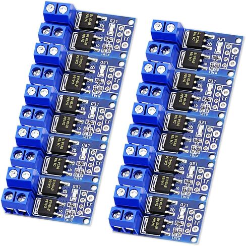 وحدة محرك تبديل CenryKay MOSFET، 10 قطع DC 5V-36V 15A (بحد أقصى 30A) 400 واط مزدوج عالي الطاقة 0-20 كيلو هرتز PWM لوحة تحكم بمفتاح التشغيل in Saudi Arabia