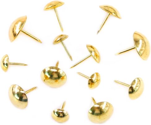 Hilitchi 280-Pieces [4-Size] Tacks Bronze Nail Pins Upholstery Nail Tacks Furniture Thumb Tack Pins Assortment Kit - Size Include: 7/16'' 9/16'' 5/8'' 3/4'' (Bronze) in Kuwait