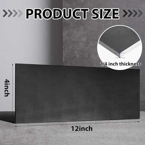 Photect 2 قطعة 1/4 × 4 × 12 بوصة لوح فولاذي مدرفل على الساخن قضيب مسطح من الفولاذ A36 مواد خام معدنية من الفولاذ in Kuwait