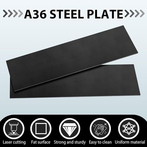 Photect 2 قطعة 1/4 × 4 × 12 بوصة لوح فولاذي مدرفل على الساخن قضيب مسطح من الفولاذ A36 مواد خام معدنية من الفولاذ in Kuwait