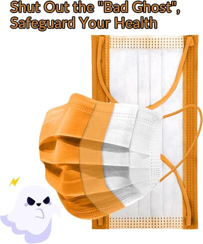 أقنعة وجه ملونة من ميكروبيتس للاستعمال مرة واحدة، 100 عبوة، 10 ألوان، 4 طبقات، قناع وجه ملفوف بشكل فردي، أقنعة ملونة مريحة قابلة للتنفس للبالغين والرجال والنساء in Kuwait