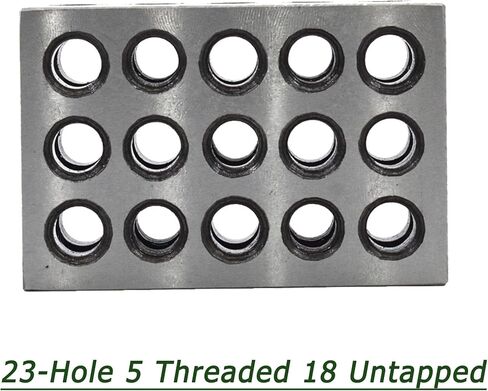 Timunr 5 Pair of Matched 1 x 2 x 3 Precision Parallel Blocks, 23-Hole 0.0002 Inch Alloy Steel 123 Parallel Block Set in Kuwait