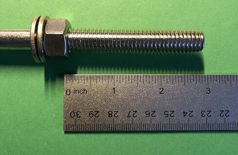 مسمار بعروة من الفولاذ المقاوم للصدأ الأمريكي 316 مقاس 1/2 بوصة × 12 بوصة ويتوورث (1/2 بوصة-12) خيط قصير من الدرجة البحرية in Kuwait