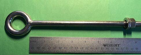 مسمار بعروة من الفولاذ المقاوم للصدأ الأمريكي 316 مقاس 1/2 بوصة × 12 بوصة ويتوورث (1/2 بوصة-12) خيط قصير من الدرجة البحرية in Kuwait