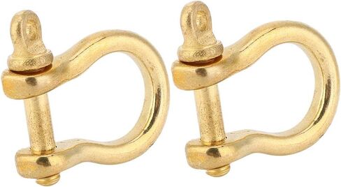 مشبك تثبيت من ليزيالوكي، مجموعة من قطعتين 10 ملم من النحاس النقي على شكل حرف U، حلقة مفاتيح فوب، مشبك ربط ذهبي على شكل حرف D لرفع السلاسل in Kuwait