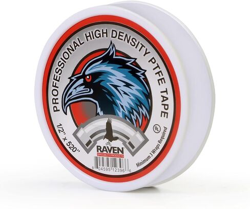 شريط ختم خيط UUD34520H-10 PTFE للسباكين، أبيض رمادي 3/4 بوصة × 520 بوصة (عبوة من 10 لفات)، 3/4 in Kuwait