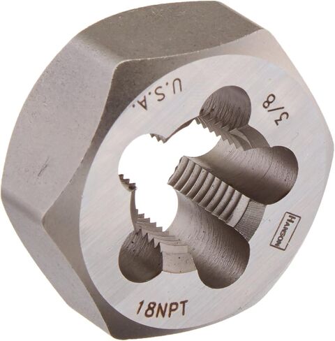 IRWIN Tools 7404 High Carbon Steel Re-Threading Hexagon Taper Pipe Dies - Die 3/8-18NPT Hrt Hanson in Saudi Arabia