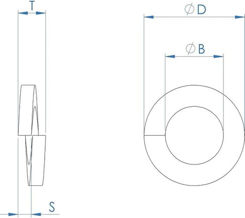 50 قطعة M14 سبليت قفل غسالة الربيع قفل غسالة، المجلفن، حلقة طوقا ل M14 مسامير الربط in Kuwait
