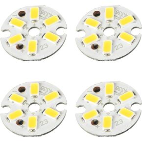 Othmro 4PCS 300mA 3W LED Chip Bulb, 9-11V Super Round LED Chip Bulb LED Chip Bulb Surface Mounted Devices Light Beads,Floodlight for Camper Light Bulb, Home Reading, Light Marine Lamps
