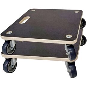 HBFBDRCT Furniture Moving Dollies with 4 TPR Silent Wheels,15 Inch Securely Holds 551 Lbs Heavy Duty Wooden Rolling Mover for Piano Couch Fridge Washing Machine Couch Plant Dolly Heavy Items, 2 Packs