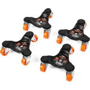 WEN DL6165 6-Inch 165-Pound Capacity Furniture Moving Tri-Dolly Set (4 Pack) , Black