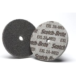 Cubitron Scotch-Brite 16053 EXL Unitized Wheel, 1-1/2" x 1/4" x 3/16" 2A MED, 1.5" Diameter, Abrasive Grit, 18100 RPM in Saudi Arabia