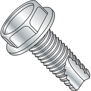Small Parts 31103W Steel Thread Cutting Screw, Zinc Plated Finish, Hex Washer Head, Type 23, 5/16"-18 Thread Size, 5/8" Length (Pack of 10) in Saudi Arabia