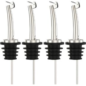4 Pcs Oil Spout Liquor Pourers Bottle Spout Speed Pourer Olive Oil and Vinegar Stopper Spout for About 3/4" Bottle Mouth, with Flip Top in Saudi Arabia