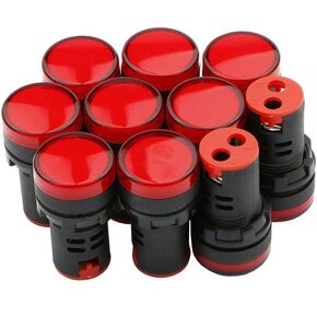 Green LED Pilot Light Panel Indicator 24V 10pcs