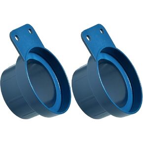 Loc-Line - 81209 Vacuum Hose Component, Blue Acetal Copolymer, Shop Vacuum Adapter with Mounting Tab, 170°F Upper Temperature Range