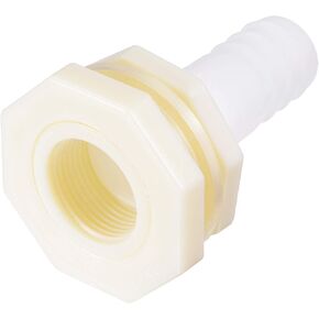 uxcell Bulkhead Fitting Adapter 16mm Barbed x G3/4 Female ABS White for Aquariums, Water Tanks, Tubs, Pools in Kuwait