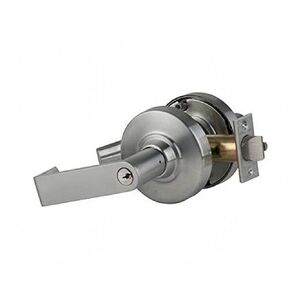 Schlage Commercial ND53PDRHO626 ND Series قفل أسطواني من الدرجة 1، وظيفة الدخول، قفل بزر ضغط، تصميم ذراع رودس، لمسة نهائية من الكروم الساتان in Kuwait
