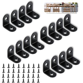 Corner Braces, Right Angle Bracket L Black Braces Bracket for Shelf with Screws in Kuwait