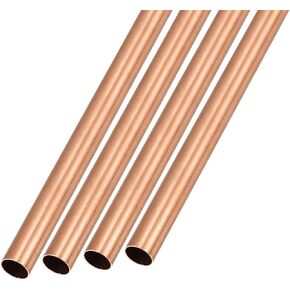 METALLIXITY Copper Tube (7mm OD x 0.2mm Wall T x 300mm L) 4Pcs, Straight Tubing - for Home Furnishing, Machinery, DIY Handicraft in Kuwait