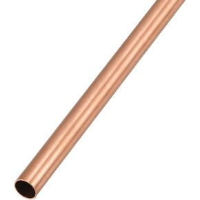 Copper Tube (8mm OD x 0.2mm Wall T x 300mm L) - for Home Furnishing, Machinery, DIY Handicraft