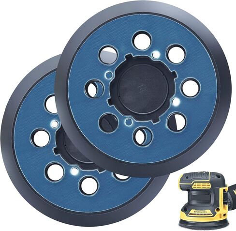 وسادة بديلة 5 بوصة لـ DeWalt DWE6423/6423K، DWE6421/6421K، DCW210B ماكينة الصنفرة المدارية العشوائية - وسادة الصنفرة لـ DWE64233 وN329079، حزمة من 2 in Saudi Arabia