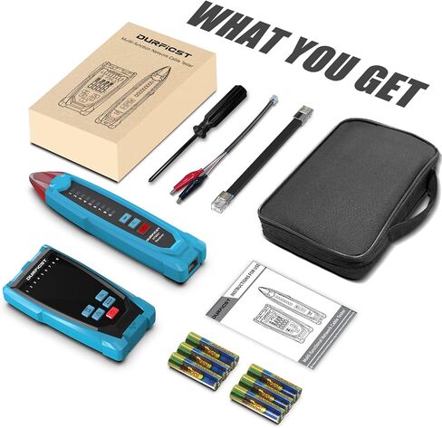 جهاز اختبار كابل الشبكة، جهاز اختبار كابل إيثرنت DURFICST NT8801، موقع مسافة الخطأ واختبار طول الكابل باستخدام تقنية TDR، شاشة ملونة 2.5 بوصة، جهاز اختبار شبكة RJ45 RJ11 مع حقيبة قماش in Kuwait