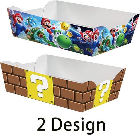 35 قطعة من صواني الطعام الورقية من Yrngio لمستلزمات حفلات عيد ميلاد ماريو، هدايا حفلات ماريو من الورق المقوى لتزيين الحفلات in Kuwait