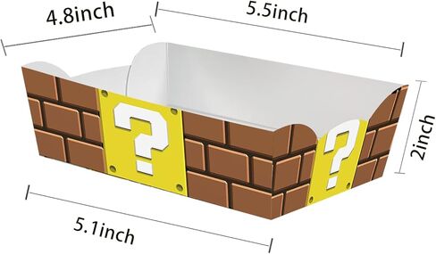 35 قطعة من صواني الطعام الورقية من Yrngio لمستلزمات حفلات عيد ميلاد ماريو، هدايا حفلات ماريو من الورق المقوى لتزيين الحفلات in Kuwait