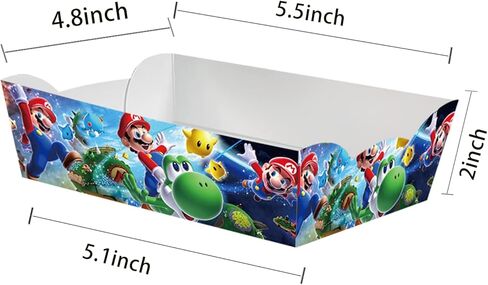 35 قطعة من صواني الطعام الورقية من Yrngio لمستلزمات حفلات عيد ميلاد ماريو، هدايا حفلات ماريو من الورق المقوى لتزيين الحفلات in Kuwait