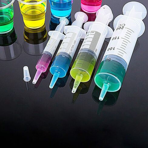 10 عبوات 30 مل من محاقن luer lock مع أغطية، وحقنة بلاستيكية للمختبرات العلمية وتوزيع السوائل متري متعدد الاستخدامات in Kuwait