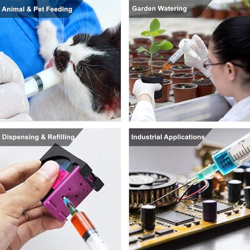 10 عبوات 30 مل من محاقن luer lock مع أغطية، وحقنة بلاستيكية للمختبرات العلمية وتوزيع السوائل متري متعدد الاستخدامات in Kuwait