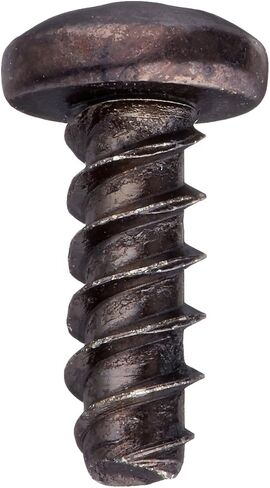Small Parts 0204LPPBZ Steel Thread Rolling Screw for Plastic, Black Zinc Plated, Pan Head, Phillips Drive, #2-28 Thread Size, 1/4" Length (Pack of 100) in Saudi Arabia