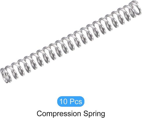 METALLIXITY Compression Springs (0.4x8mm OD,40mm Free Length) 10Pcs, 304 Stainless Steel Extension Spring - for Shop Home Repairs, DIY Projects, Silver Tone in Saudi Arabia
