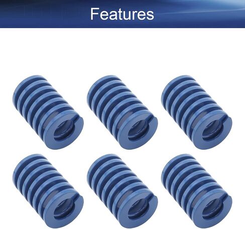 Yinpecly 3D Printer Die Spring 20mm OD 10mm ID 25mm طويل حلزوني ختم خفيف تحميل ضغط قالب زنبركي للمعدات الميكانيكية ملحقات الطابعة ثلاثية الأبعاد - لون أزرق قطعتان in Kuwait