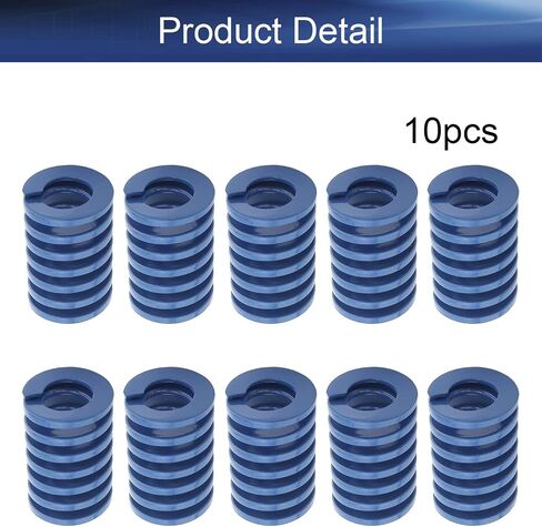 Yinpecly 3D Printer Die Spring 20mm OD 10mm ID 25mm طويل حلزوني ختم خفيف تحميل ضغط قالب زنبركي للمعدات الميكانيكية ملحقات الطابعة ثلاثية الأبعاد - لون أزرق قطعتان in Kuwait