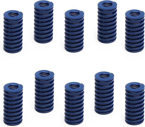 Yinpecly 3D Printer Die Spring 20mm OD 10mm ID 25mm طويل حلزوني ختم خفيف تحميل ضغط قالب زنبركي للمعدات الميكانيكية ملحقات الطابعة ثلاثية الأبعاد - لون أزرق قطعتان in Kuwait