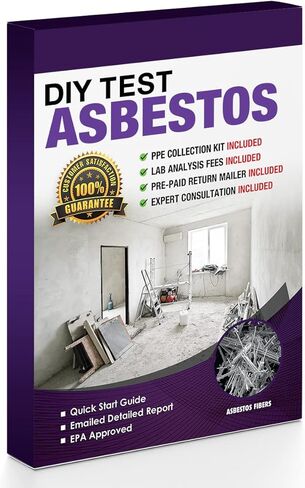 balorp DIY اختبار الأسبستوس 2 PK - يشمل جميع رسوم المختبر - اختبار سقف الفشار، والبلاط، والعزل، واللاصق، والمصطكي، والجدران الجافة وغيرها من المواد للأسبستوس، DIY408 in Kuwait