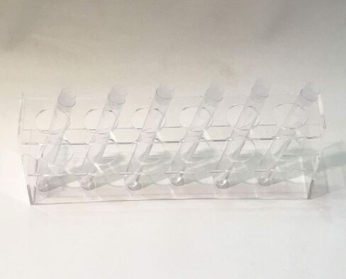 6 Hole Clear Acrylic Plastic Test Tube Bud Vase Spice Rack for Vials Bottles Toothbrush Razor Pen Display Stand in Kuwait