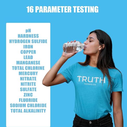 شرائط اختبار المياه 16 في 1 لمياه الشرب، 150 شريطًا، 16 في 1 مجموعة اختبار المياه جيدًا ومياه الشرب، اختبار بسيط للرصاص ودرجة الحموضة والحديد والصلابة والفلورايد والمزيد! in Kuwait