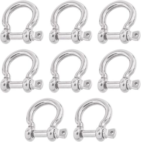 Cimeton 6 قطع M10 304 الفولاذ المقاوم للصدأ D حلقة تكبل، دبوس لولبي مرساة تكبل، شكل القوس تحميل المشبك الأجهزة البحرية للجر أسلاك الفولاذ in Kuwait