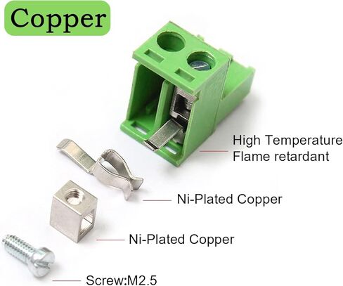 Keszoox 5 Pack 5.08mm Pitch Phoenix Type Connector 4 Pin PCB برغي محطة كتلة in Saudi Arabia
