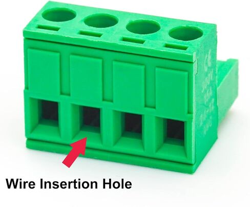 Keszoox 5 Pack 5.08mm Pitch Phoenix Type Connector 4 Pin PCB برغي محطة كتلة in Saudi Arabia