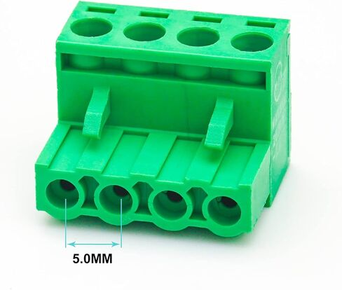 Keszoox 5 Pack 5.08mm Pitch Phoenix Type Connector 4 Pin PCB برغي محطة كتلة in Saudi Arabia