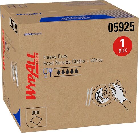 WypAll® CriticalClean™ Heavy Duty Foodservice Cloths (05925), Quarterfold Towels, White (300 Sheets/Box, 1 Box/Case, 300 Sheets/Case) in Saudi Arabia