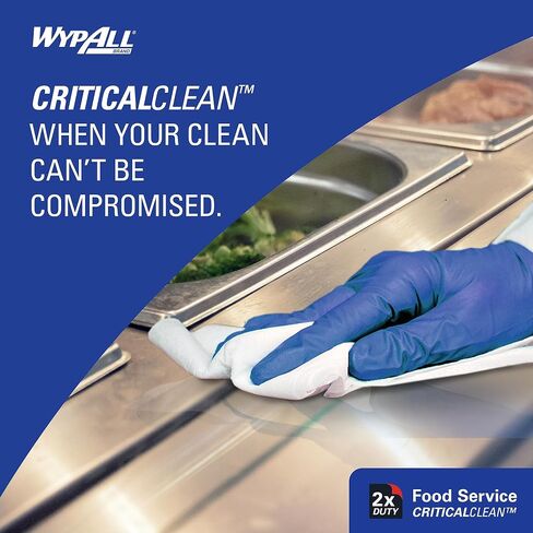 WypAll® CriticalClean™ Heavy Duty Foodservice Cloths (05925), Quarterfold Towels, White (300 Sheets/Box, 1 Box/Case, 300 Sheets/Case) in Saudi Arabia