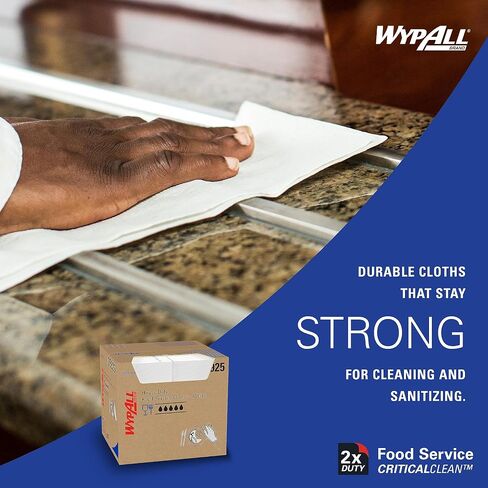 WypAll® CriticalClean™ Heavy Duty Foodservice Cloths (05925), Quarterfold Towels, White (300 Sheets/Box, 1 Box/Case, 300 Sheets/Case) in Saudi Arabia