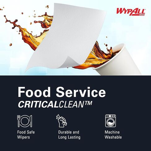 WypAll® CriticalClean™ Heavy Duty Foodservice Cloths (05925), Quarterfold Towels, White (300 Sheets/Box, 1 Box/Case, 300 Sheets/Case) in Saudi Arabia